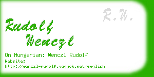 rudolf wenczl business card